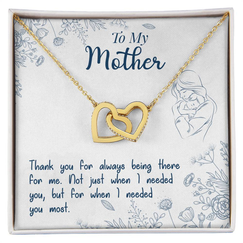 Thank You For Always Being There - Interlocking Hearts Necklace